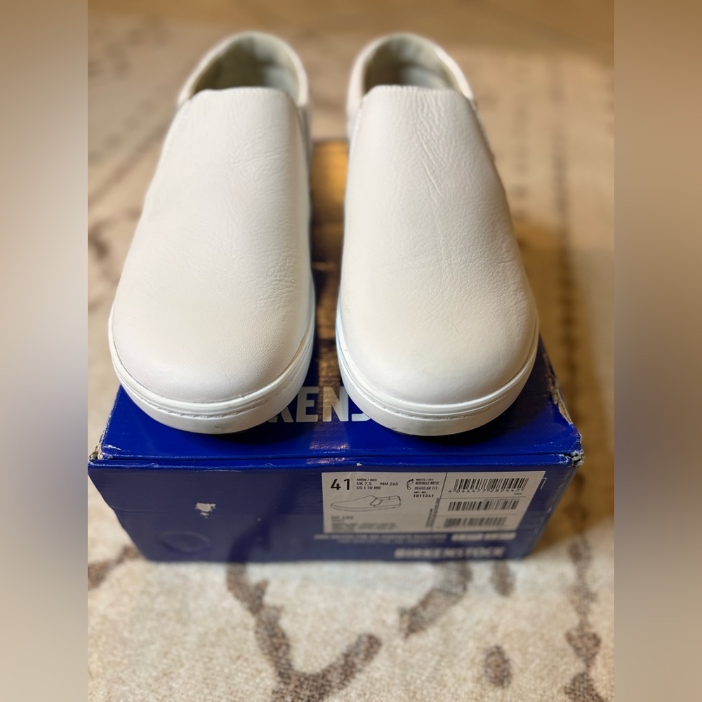 Birkenstock White Slip-On Sneakers